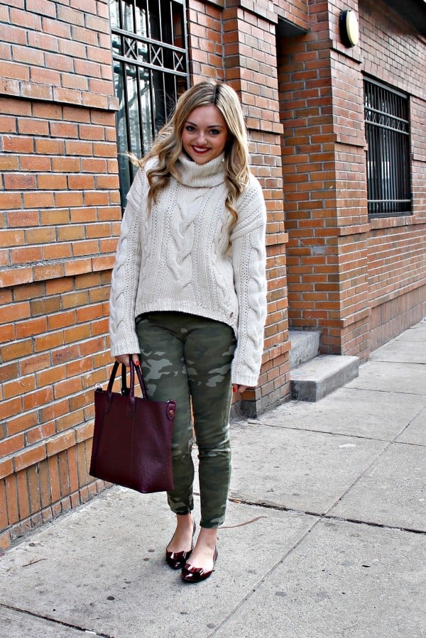 Fisherman Sweater + Camo Pants