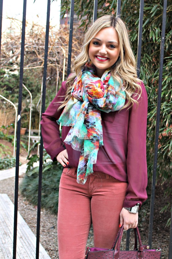Peach + Mint + Burgundy