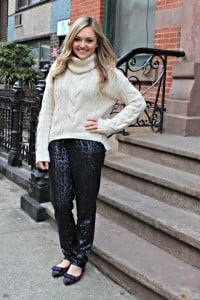 sequin pant outfit