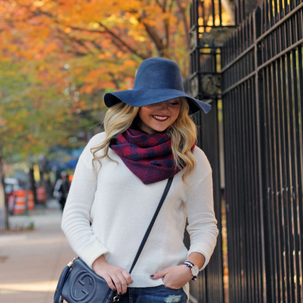 fall hat navy