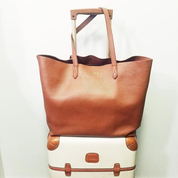 Bows & Sequins shares her must-have travel bags: Cuyana Leather Tote & Bric's Bellagio Suitcase