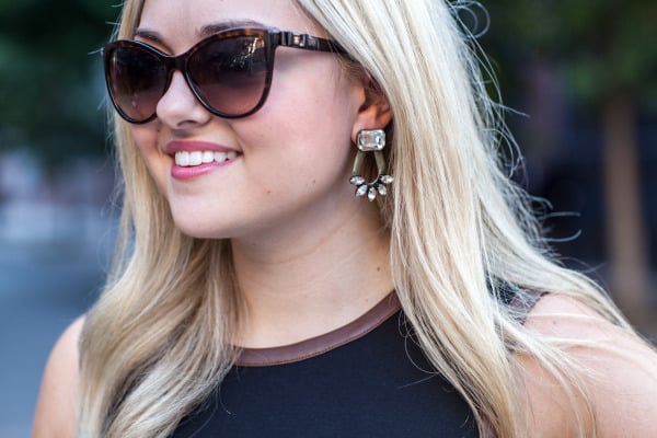 leather dress dress loren hope earrings