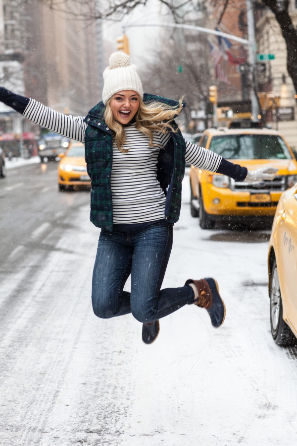 jumping in the snow picture nyc