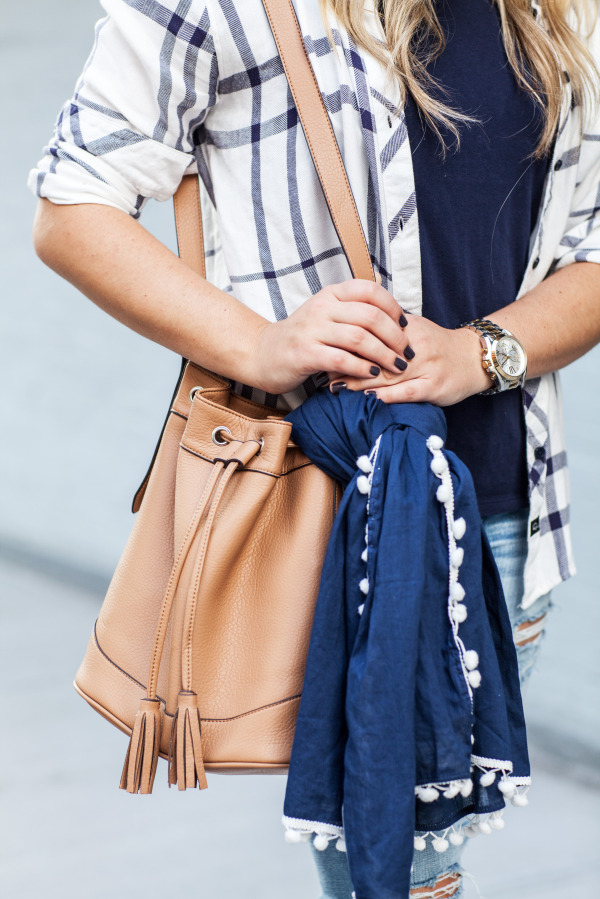 leather bucket bag