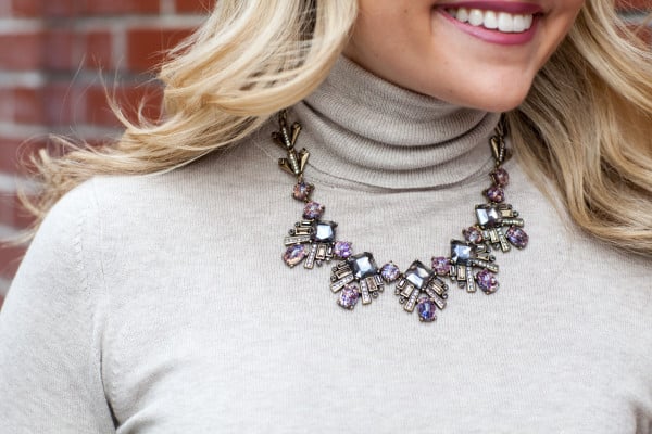 amethyst statement necklace