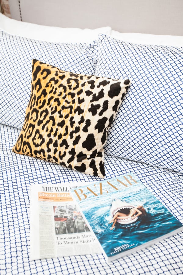 leopard print throw pillow