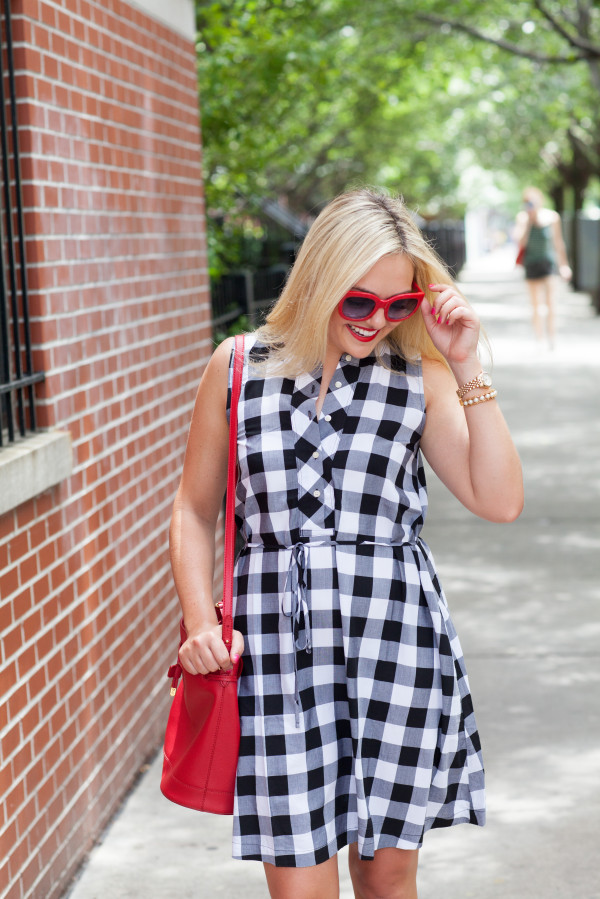 loft gingham dress