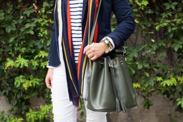 olive green bucket bag