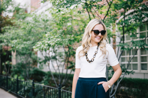 white-crop-top,-tortoise-shell-necklace,-navy-pants