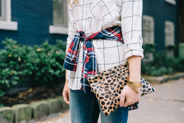 plaid-button-front-shirt-leopard-calf-hair-clare-v-clutch