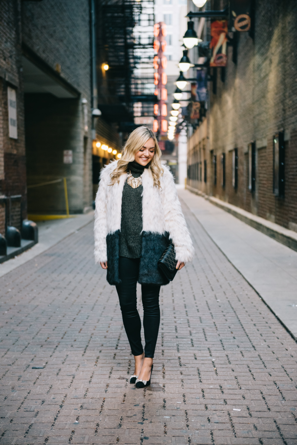 express faux fur coat