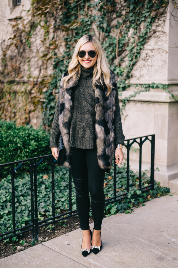 patchwork faux fur