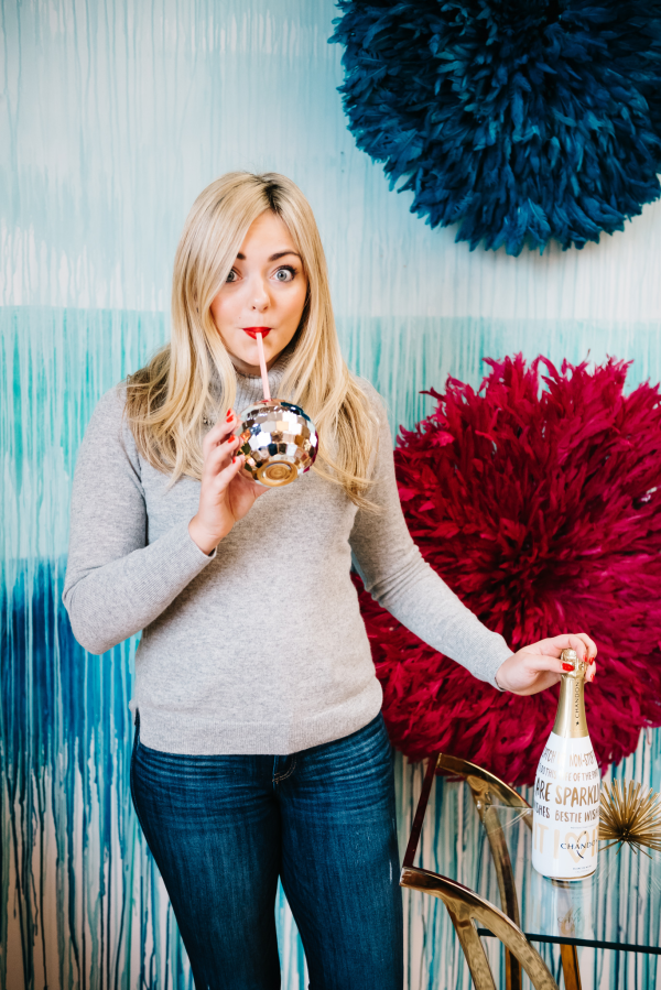 disco ball drink cup paint drip splatter wall