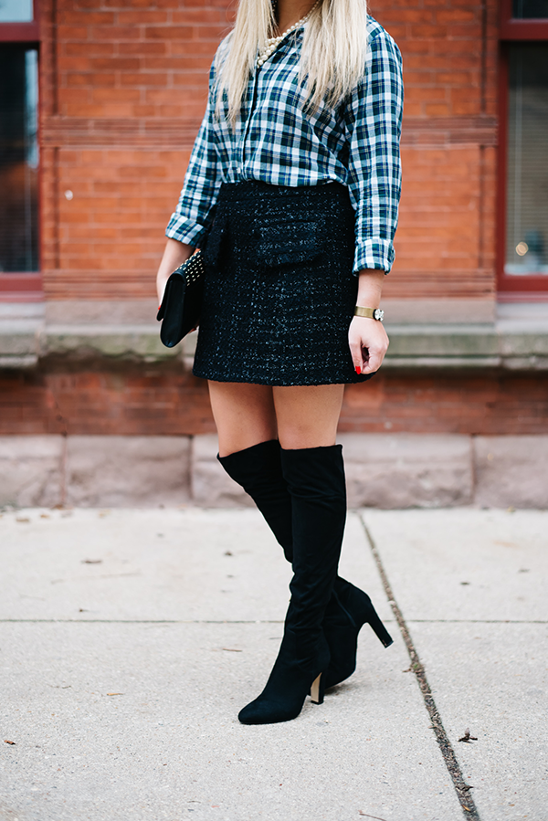 over the knee boots holiday outfit