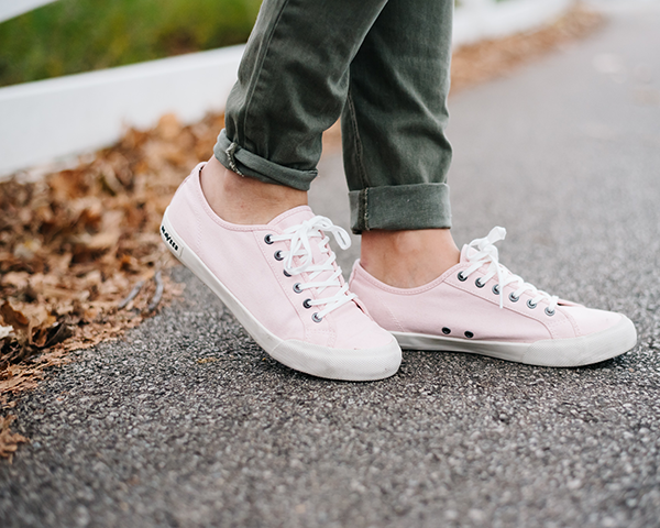 pink sneakers