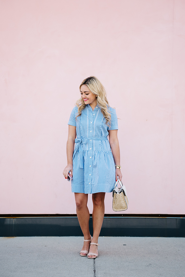kate spade blue striped dress
