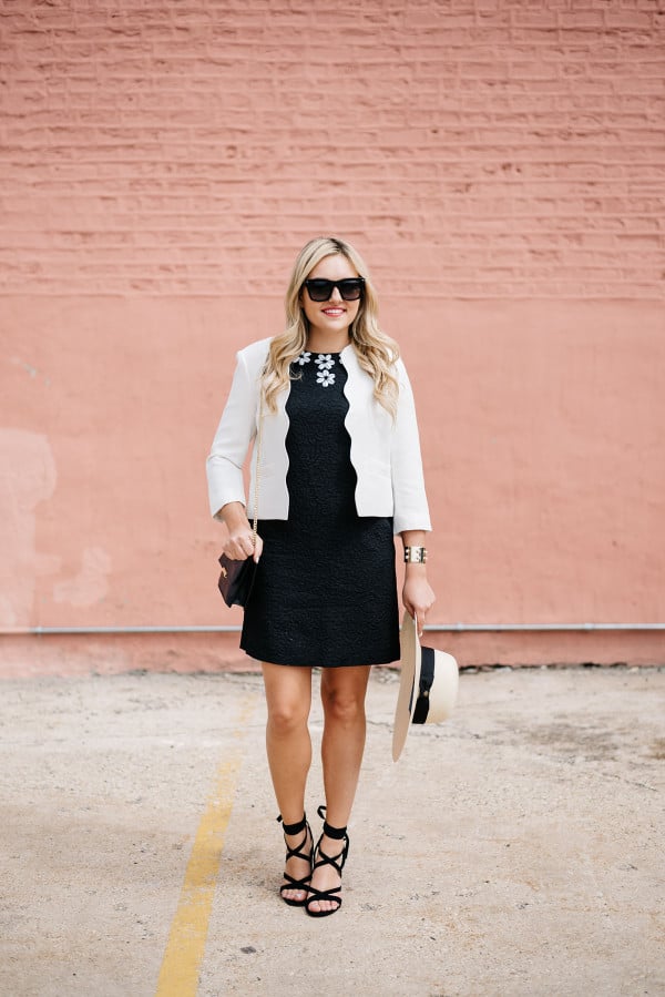 draper james white scalloped blazer