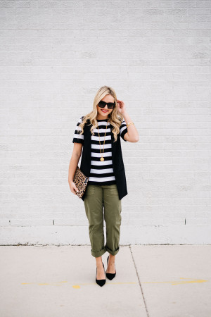 how to wear army green pants outfit
