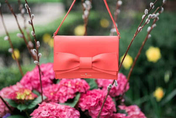 kate spade coral bag with a bow clement street francie