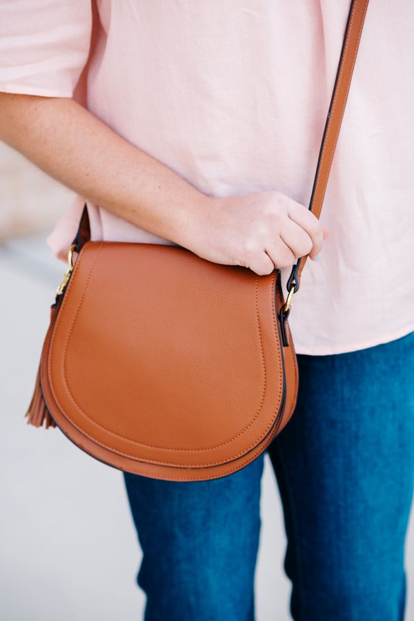 leather saddle bag
