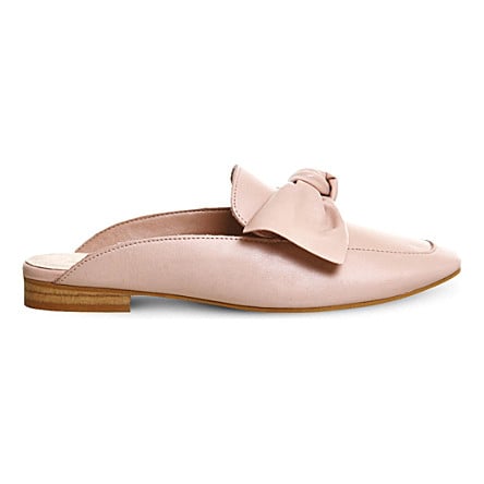 Must-Have Fall Trend: Slip-On Loafers // Blush Leather Bow Mule
