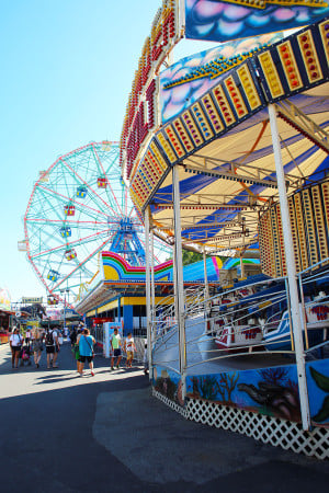Rides at Luna Park Coney Island Amusement Park NYC