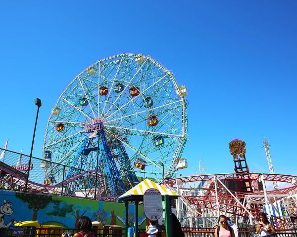 The Wonder Wheel Ferris Wheel at Coney Island in Brooklyn NYC