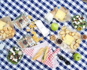 Perfect Picnic NYC -- delivers everything you need for a picnic, including a nice picnic blanket!