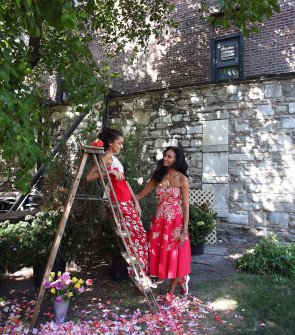 Ethereal secret garden at Tracy Reese spring/summer 2017 NYFW presentation at the New York Marble Cemetery in the East Village