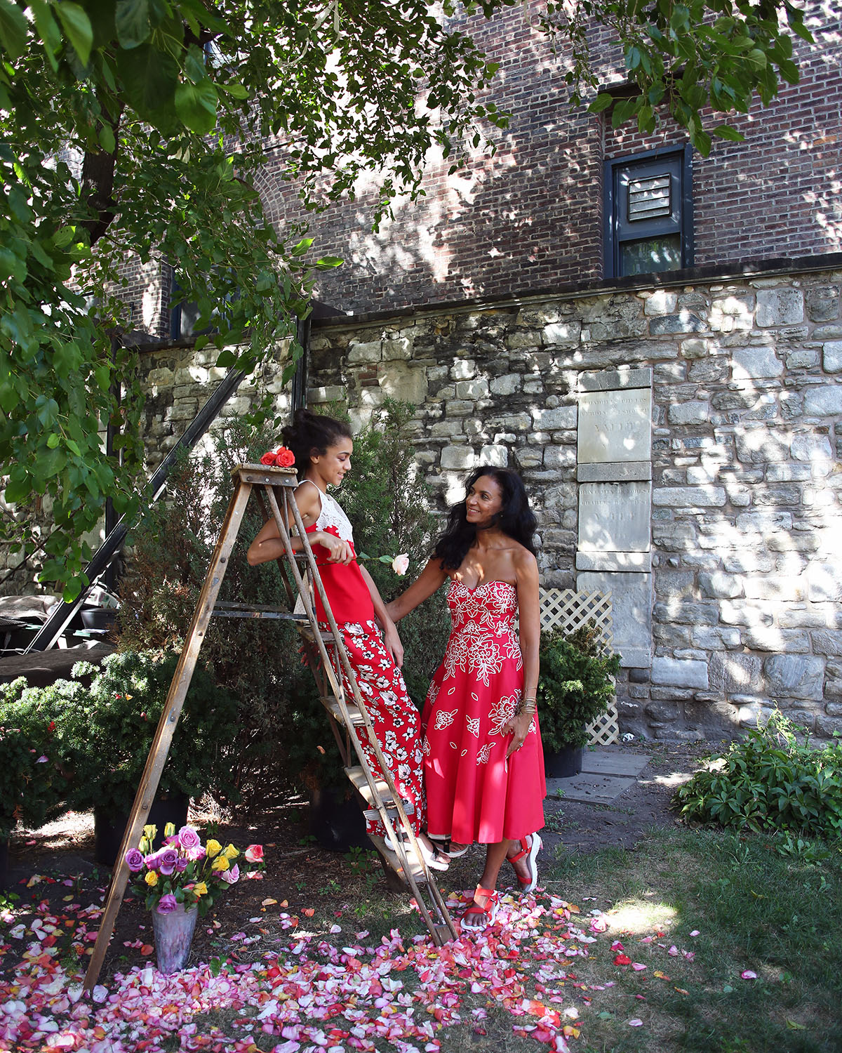 Ethereal secret garden at Tracy Reese spring/summer 2017 NYFW presentation at the New York Marble Cemetery in the East Village