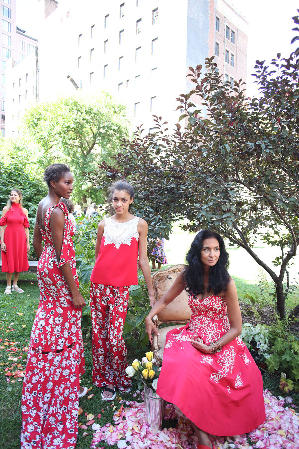 Ethereal secret garden at Tracy Reese spring/summer 2017 NYFW presentation at the New York Marble Cemetery in the East Village