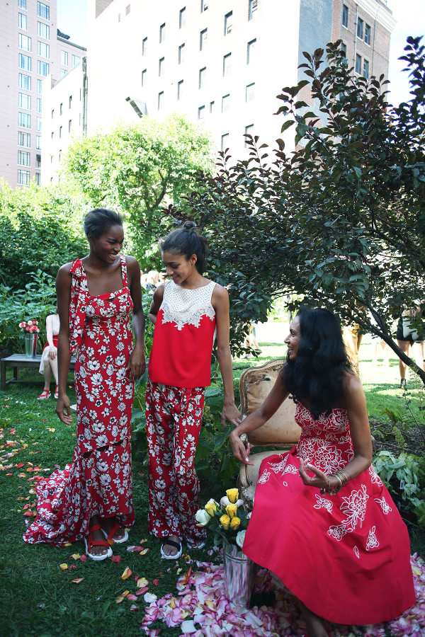 Ethereal secret garden at Tracy Reese spring/summer 2017 NYFW presentation at the New York Marble Cemetery in the East Village