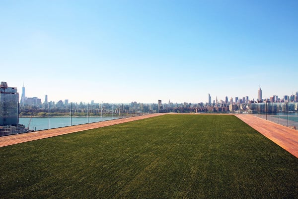 The stunning rooftop view of the Manhattan skyline from the new William Vale Hotel in Williamsburg Brooklyn!