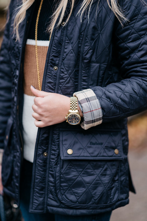 barbour beadnell polarquilt jacket navy