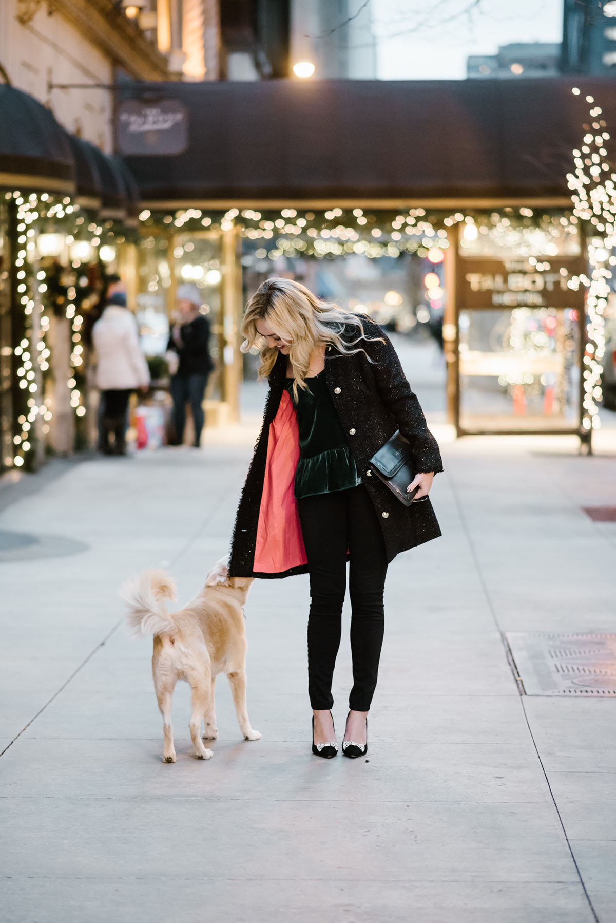 Bows & Sequins dressed up for the holidays in Chicago's Gold Coast.