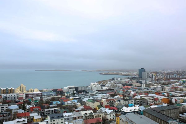 Bows & Sequins Iceland Travel Guide: Colorful View of Reykjavik from Hallgrimskirkja Church Tower