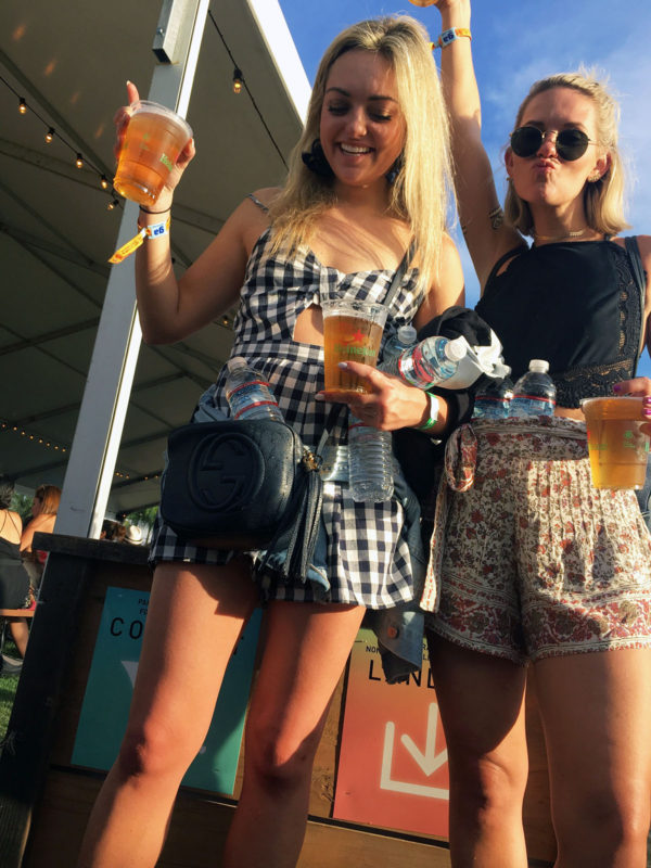 American Eagle Gingham Romper at Coachella