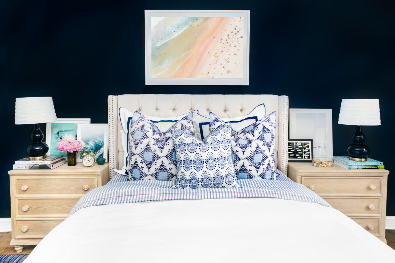 Lauren Nelson's coastal bedroom on the Upper East Side in New York City.