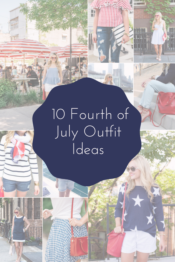 Bows & Sequins shares ten red, white, and blue outfit ideas for the Fourth of July.