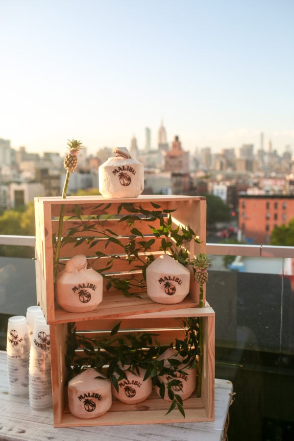 Malibu Rum coconuts at Tiki Tabu on the LES