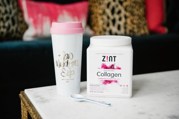 Ashley Brook Designs Coffee Travel Mug Now Watch Me Sip with Zint Collagen Protein