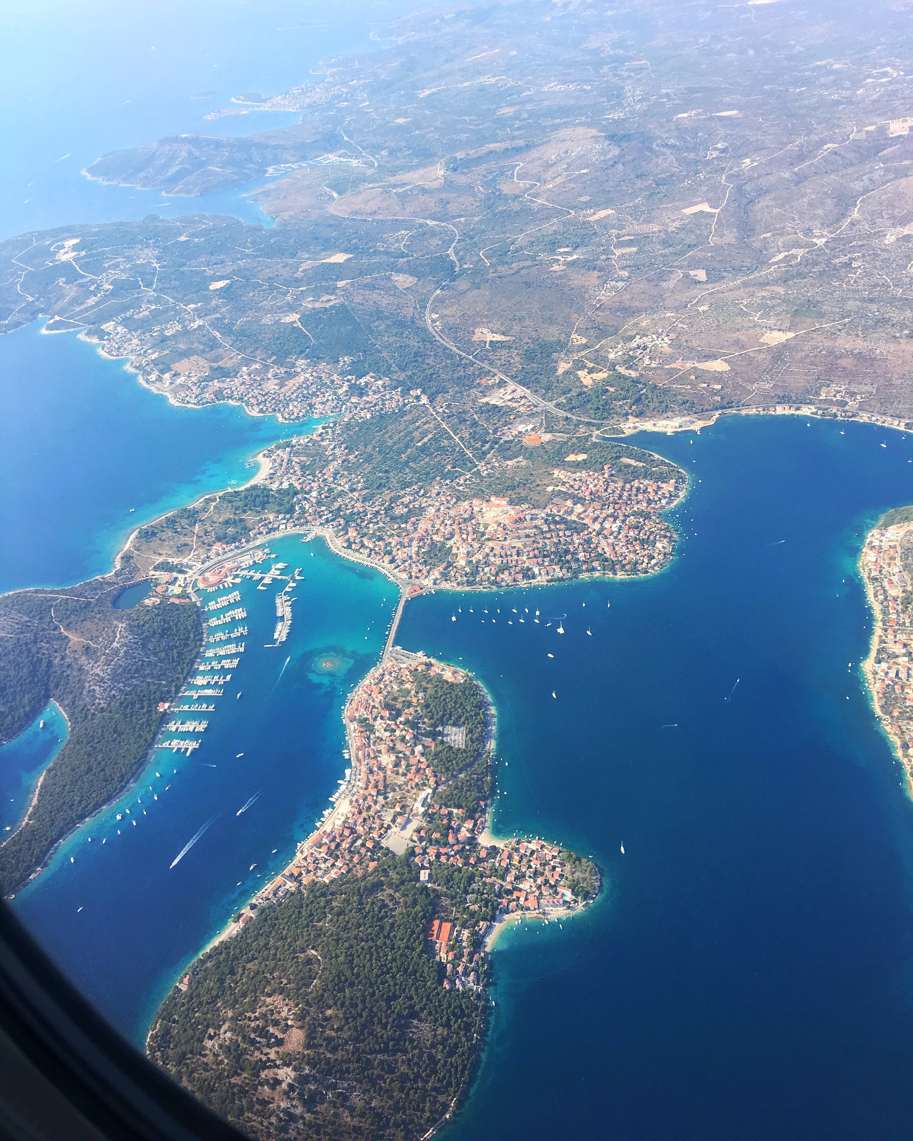 Bows & Sequins in Croatia, view from the plane in Split