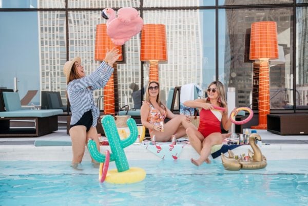 Bows & Sequins throws a pool party on a Chicago rooftop deck.