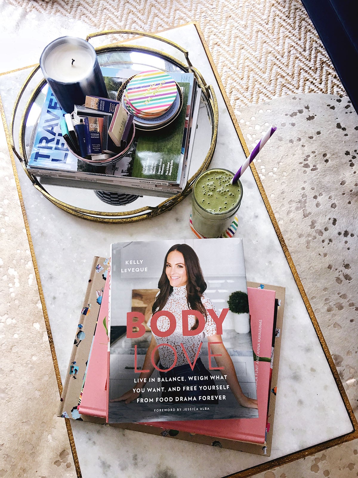 Bows & Sequins shares a one week meal plan starting with the Fab 4 Smoothie from Be Well By Kelly in the Body Love book.