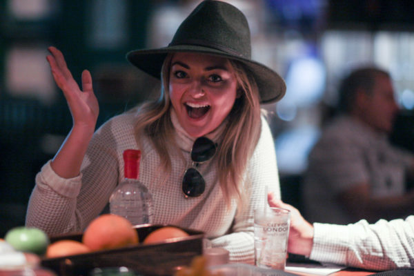 Travel blogger Bows & Sequins at the City of London Distillery Gin Lab