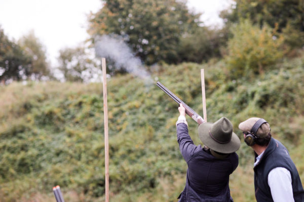 Blogger Jessica Sturdy at EJ Churchill Estate taking a Clay Pigeon Shooting Lesson