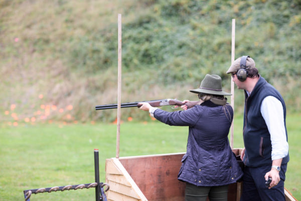 Blogger Jessica Sturdy at EJ Churchill Clay Pigeon Shooting in Great Britain