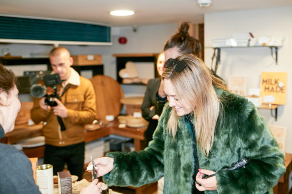 Travel blogger Jessica Sturdy at Paxton & Whitfield in London