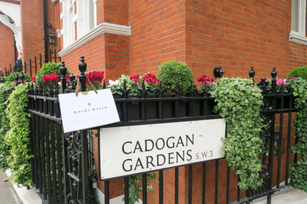 Travel blogger Bows & Sequins shops at Heidi Klein in London