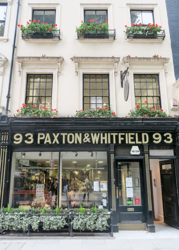 Travel blogger Jessica Sturdy visits Paxton & Whitfield Cheese Shop in London